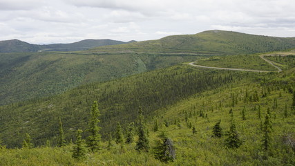 Fototapeta na wymiar Top of the World Hihgway in north America
