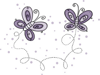 Two beautiful little butterflies
