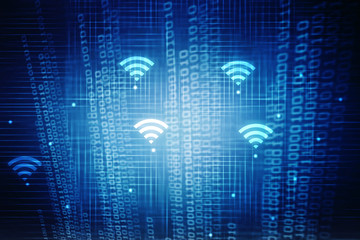 2d illustration WiFi symbol