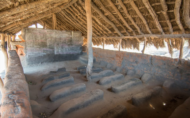 Basic mud, bricks buildings and schools in Zambia