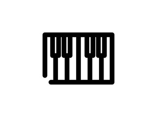 piano outline vector icon