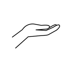 Hand line icon. Linear style sign for mobile concept and web design