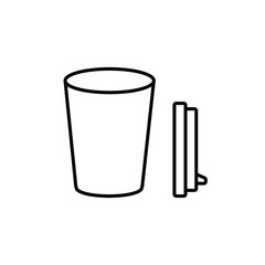 Cup and lid for coffee and tea vector icon