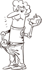 Man eating an apple