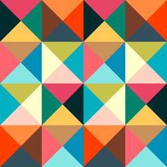 Geometric simple colored seamless pattern. Abstract minimalist poster. Scandinavian background