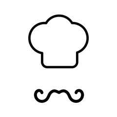 Chef hat and moustache, logo 