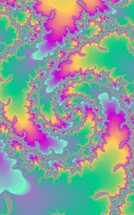 Fototapeta na wymiar Fractal spiral pattern of atmospheric colors