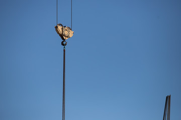 Lots of tower Construction site with cranes and building with blue sky background