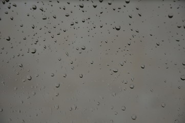 Rain drops on the window 