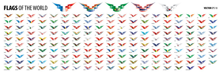 Fototapeta na wymiar National flags of the countries. Vector illustration on white background