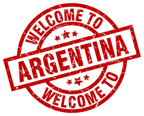 welcome to Argentina red stamp
