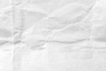 White crumpled paper texture background. Close-up.