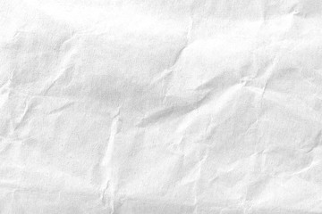 White crumpled paper texture background. Close-up.