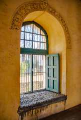 window inside the  Tirumalai Nayak Palace 