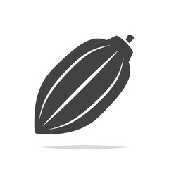 Cacao pod icon vector isolated