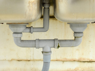 water pipe under sink