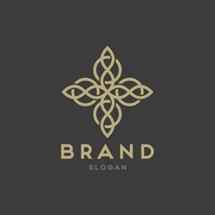 Universal creative premium symbol. Elegant ornament logo icon. Universal ornament design