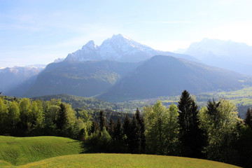 Fototapeta na wymiar Berglandschaft Alpenpanorama in Berchtesgaden