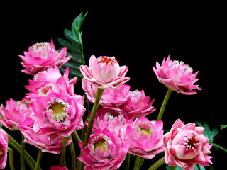 Artificial pink lotus flower