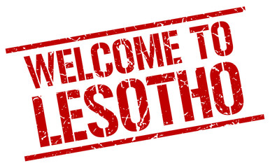 welcome to Lesotho stamp