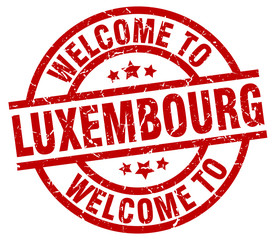 welcome to Luxembourg red stamp