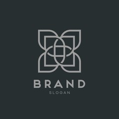 Universal creative premium symbol. Elegant ornament logo icon. Universal ornament design