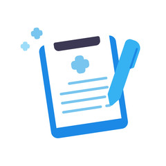 Healthcare and Medical clipboard with pen  icon illustration