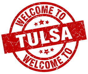 welcome to Tulsa red stamp