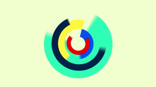 full motion graphics template .target on white background