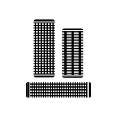 Hair curlers icon. Vector Illustration. EPS10