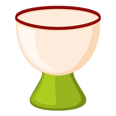 Colorful cartoon empty egg cup
