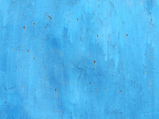 old blue paint metal with rust texture background