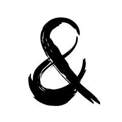 Hand painted ampersand symbol - obrazy, fototapety, plakaty