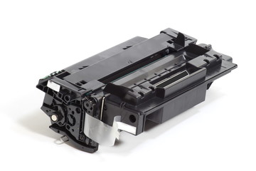Compatible Toner Cartridge blak isolated on white background.