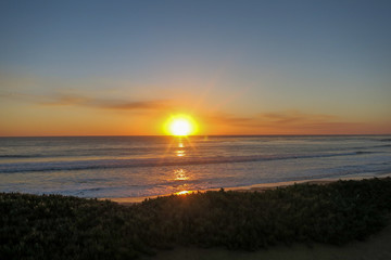 sunset over the sea