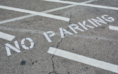 No parking on asphalt.