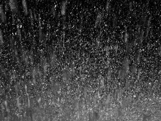 Plakat black and white waterfall splash