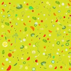 Vegetable pattern for web and print decoration