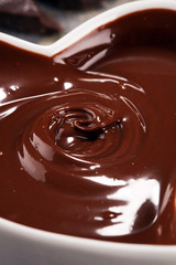 Melting chocolate / melted chocolate/ chocolate swirl and stack