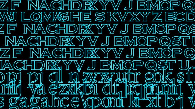 Falling letters animation in alpha