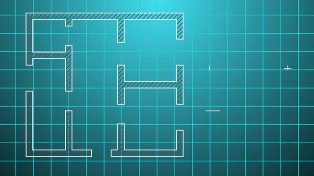 On tracing paper animated house plan