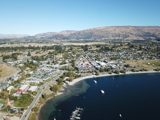 Wanaka aerial views, Otago, South Island, New Zealand