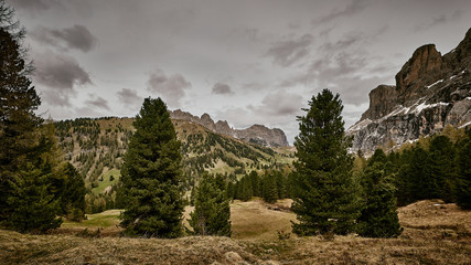 Panoramablick in den Alpen.