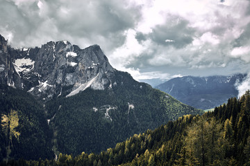 Bergansicht der europäischen Alpen