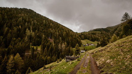 Panoramablick in den Alpen.
