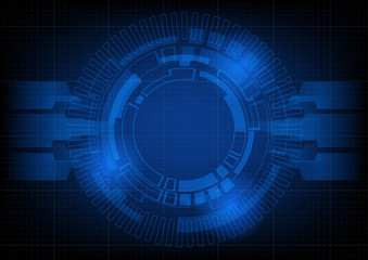 Abstract futuristic circle technology sci-fi background Hi-tech concept ,Vector Illustration.