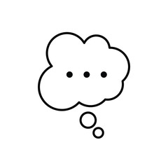 Message icon, text vector sign, email speech bubble