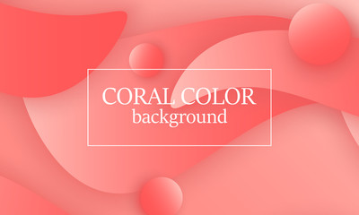 Coral color abstract background. Vector.