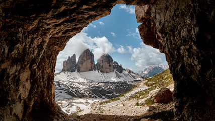 Die Drei Zinnen in Südtirol. 