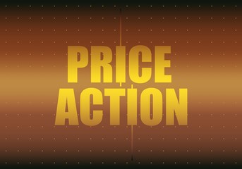 Stock market and exchange. Price action emblem with japanese candles